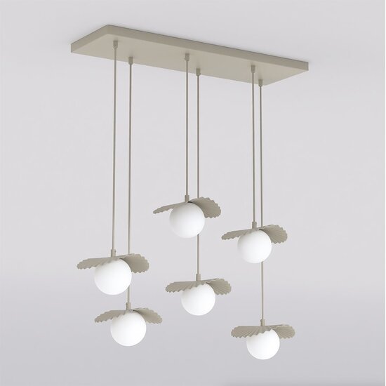 Emibig Emibig FLORA 6 MOKKA OPAL - Moderne Pendelleuchte für stilvolle Beleuchtung