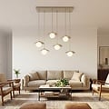 Emibig Emibig FLORA 6 MOKKA OPAL - Lámpara colgante moderna para una iluminación elegante