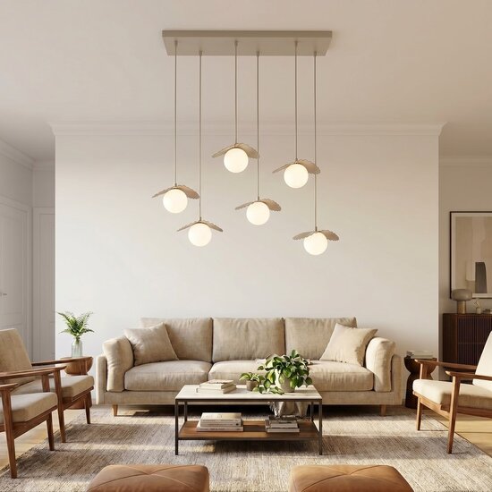 Emibig Emibig FLORA 6 MOKKA OPAL - Modern pendant lamp for stylish lighting