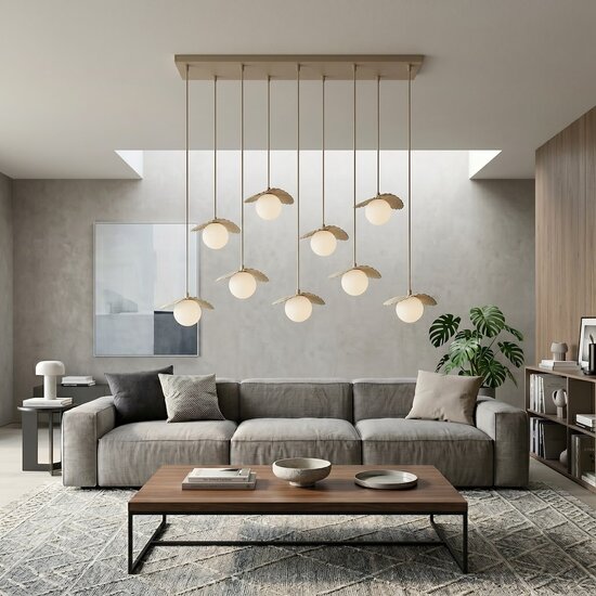 Emibig Emibig FLORA 9 MOKKA OPAL - Moderne Pendelleuchte für stilvolle Beleuchtung