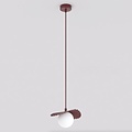 Emibig Emibig FLORA 1 BURGUNDY OPAL - Moderne hanglamp voor sfeervolle verlichting