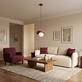 Emibig Emibig FLORA 1 BURGUNDY OPAL - Moderne hanglamp voor sfeervolle verlichting