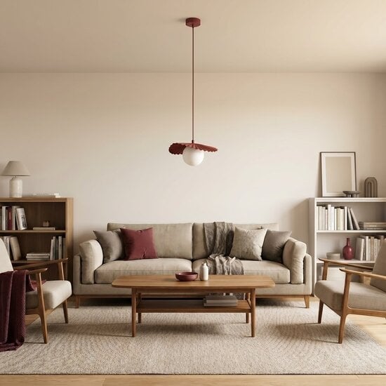 Emibig Emibig FLORA 1 BURGUNDY OPAL - Lámpara colgante moderna para una iluminación elegante