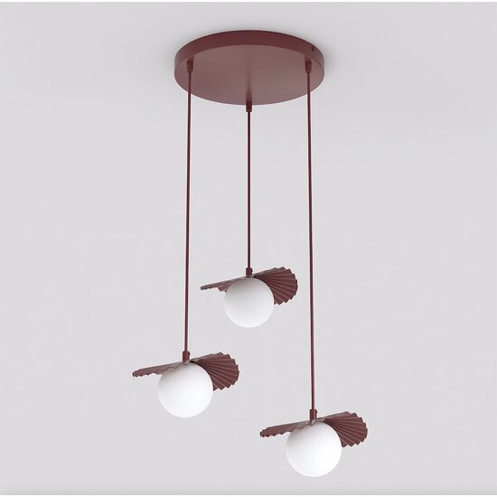 Emibig Emibig FLORA 3PREM BURGUNDY OPAL - Moderne Pendelleuchte für stilvolle Räume