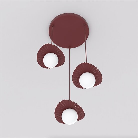 Emibig Emibig FLORA 3PREM BURGUNDY OPAL - Lámpara colgante moderna para espacios elegantes