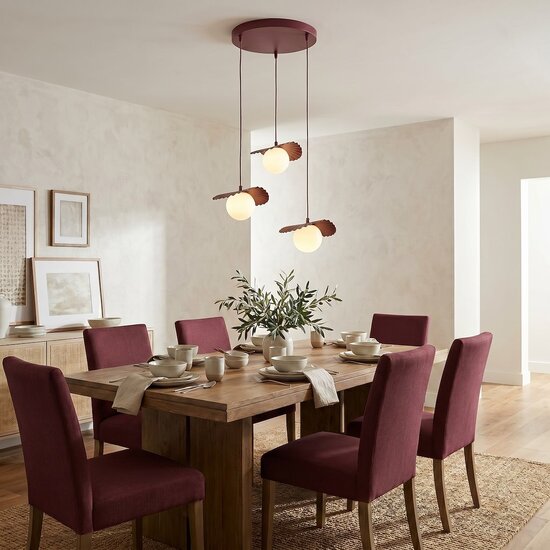 Emibig Emibig FLORA 3PREM BURGUNDY OPAL - Moderne Pendelleuchte für stilvolle Räume