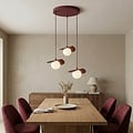 Emibig Emibig FLORA 3PREM BURGUNDY OPAL - Modern pendant lamp for stylish spaces