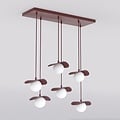 Emibig Emibig FLORA 6 BURGUNDY OPAL - Modern pendant lamp for atmospheric lighting