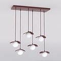 Emibig Emibig FLORA 6 BURGUNDY OPAL - Modern pendant lamp for atmospheric lighting