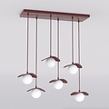 Emibig Emibig FLORA 6 BURGUNDY OPAL - Moderne hanglamp voor sfeervolle verlichting