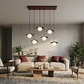 Emibig Emibig FLORA 6 BURGUNDY OPAL - Lámpara colgante moderna para una iluminación atmosférica