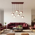Emibig Emibig FLORA 6 BURGUNDY OPAL - Modern pendant lamp for atmospheric lighting
