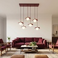 Emibig Emibig FLORA 6 BURGUNDY OPAL - Moderne hanglamp voor sfeervolle verlichting