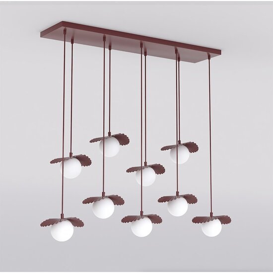 Emibig Emibig FLORA 9 BURGUNDY OPAL - Lámpara colgante moderna para iluminación ambiental
