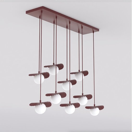 Emibig Emibig FLORA 9 BURGUNDY OPAL - Lámpara colgante moderna para iluminación ambiental