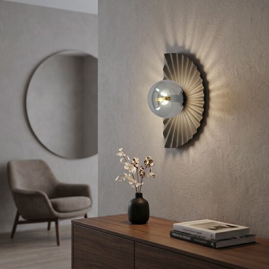 Emibig Emibig FLORA K1 BLACK GRAFIT - Applique murale moderne pour un éclairage élégant