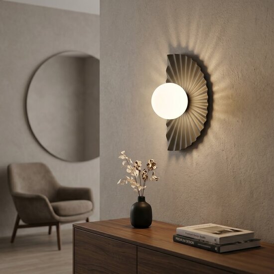 Emibig Emibig FLORA K1 BLACK OPAL - Moderne wandlamp voor sfeervolle verlichting