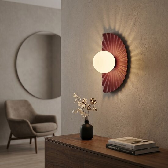 Emibig Emibig FLORA K1 BURGUNDY OPAL - Moderne wandlamp voor sfeervolle verlichting