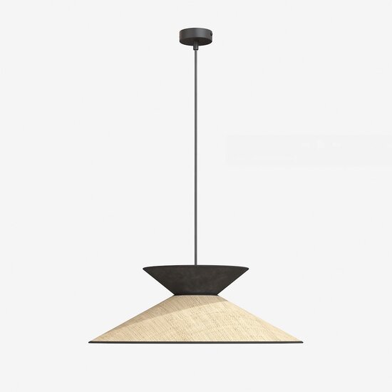 Emibig Emibig SOFTA 1 RATTAN BLACK - Stijlvolle Japandi hanglamp voor elke ruimte