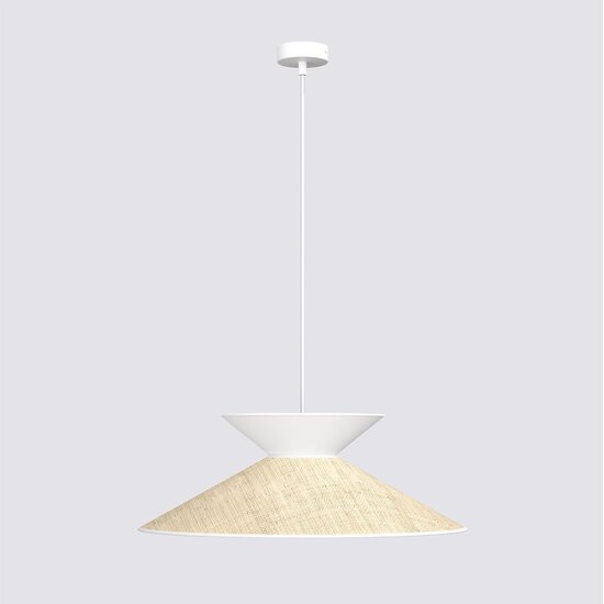 Emibig Emibig SOFTA 1 RATTAN WHITE - Elegante hanglamp voor een moderne sfeer