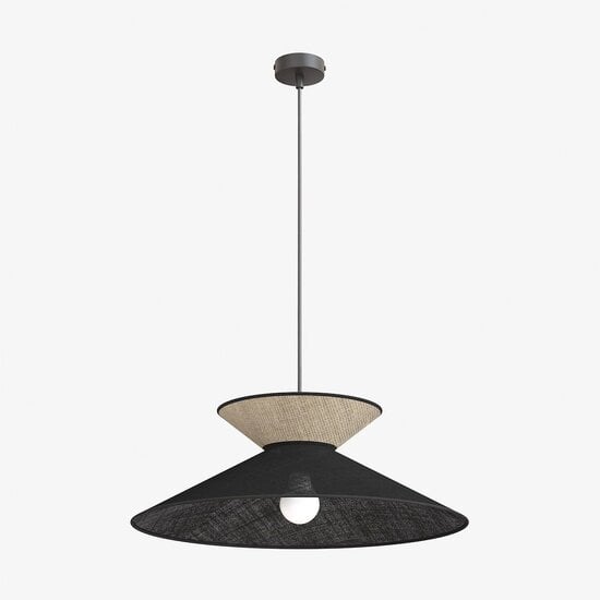 Emibig Emibig SOFTA 1 BLACK RATTAN - Stilvolle Pendelleuchte für jeden Raum