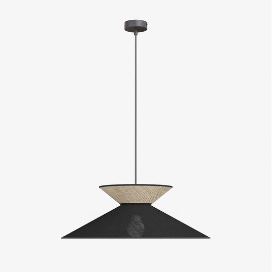 Emibig Emibig SOFTA 1 BLACK RATTAN - Lampe suspendue élégante pour tous les espaces