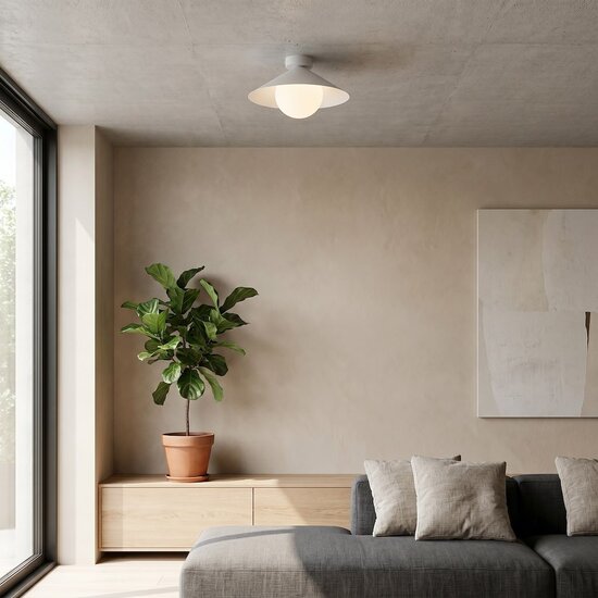 Emibig Emibig MONO 1S PLAFON WHITE OPAL - Modern ceiling lamp for any space