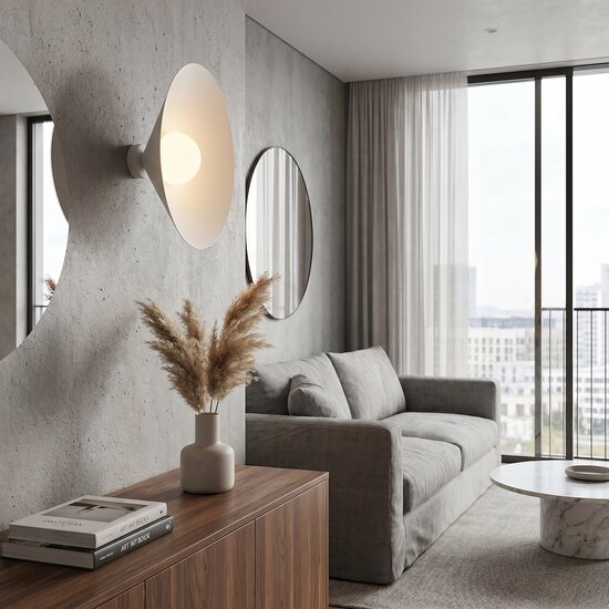 Emibig Emibig MONO K1L WHITE OPAL - Modern wall lamp for stylish lighting