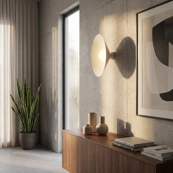 Emibig Emibig MONO K1L WHITE OPAL - Lámpara de pared moderna para una iluminación elegante