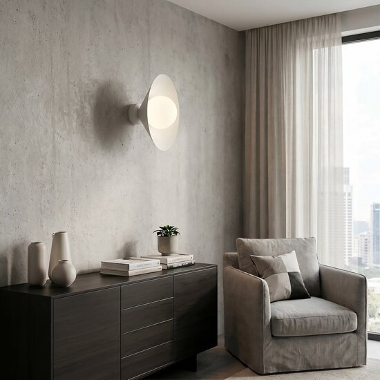 Emibig Emibig MONO K1S WHITE OPAL - Lámpara de pared moderna para una iluminación elegante