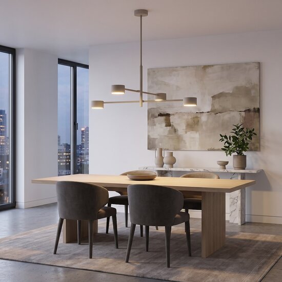 Emibig NATSU 4 MOKKA - Moderne plafondlamp voor sfeervolle verlichting