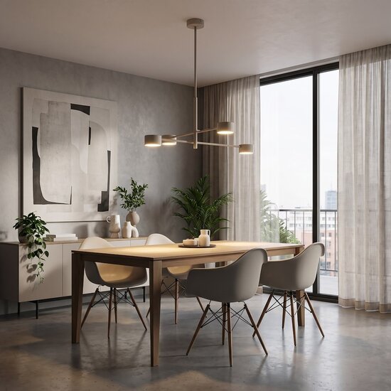 Emibig NATSU 4 MOKKA - Moderne plafondlamp voor sfeervolle verlichting