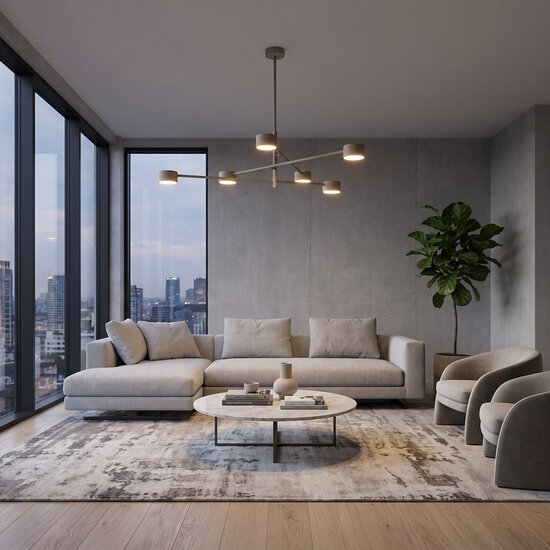 Emibig NATSU 6 MOKKA - Moderne plafondlamp voor sfeervolle verlichting