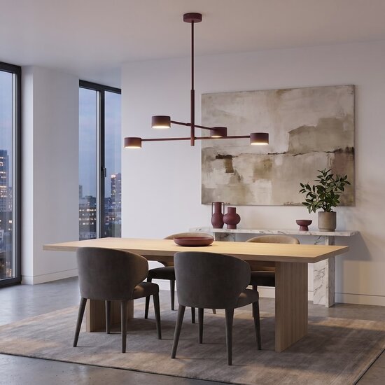 Emibig NATSU 4BURGUNDY - Modern ceiling lamp for stylish lighting