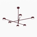 Emibig NATSU 6 BURGUNDY - Moderne Deckenlampe für stilvolle Beleuchtung