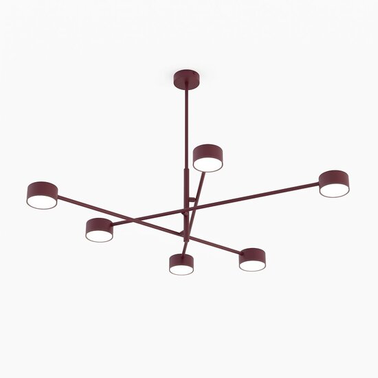 Emibig NATSU 6 BURGUNDY - Moderne Deckenlampe für stilvolle Beleuchtung