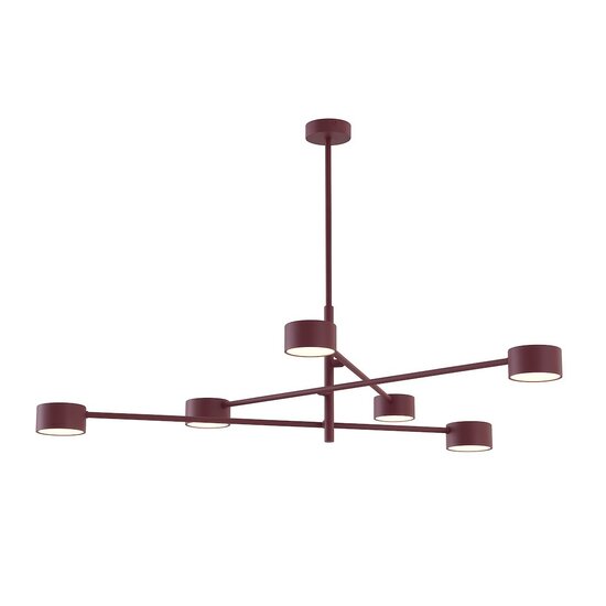Emibig NATSU 6 BURGUNDY - Modern ceiling lamp for stylish lighting