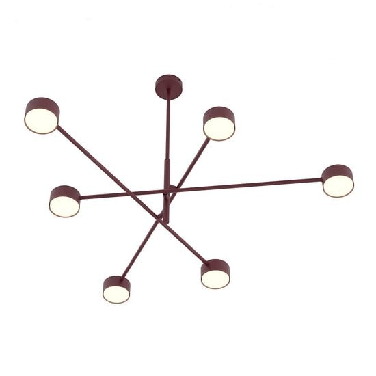 Emibig NATSU 6 BURGUNDY - Lámpara de techo moderna para una iluminación elegante