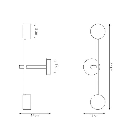 Emibig Emibig NATSU K2 BURGUNDY - Lámpara de pared moderna para una iluminación elegante