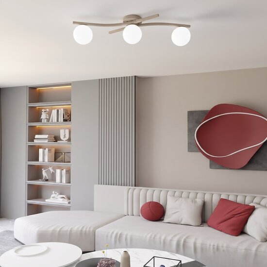 Emibig OPUS 3 MOKKA OPAL - Plafonnier moderne pour un éclairage élégant