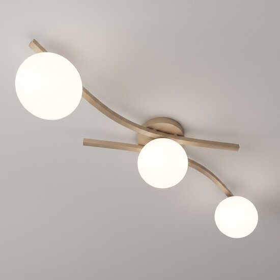 Emibig OPUS 3 MOKKA OPAL - Moderne plafondlamp voor sfeervolle verlichting