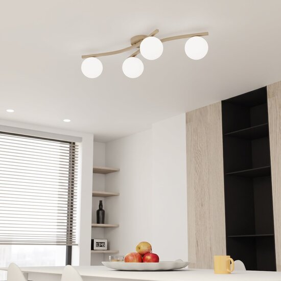 Emibig OPUS 4 MOKKA OPAL - Lámpara de techo moderna para una iluminación elegante