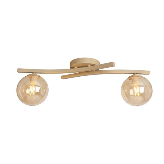 Emibig OPUS 2 MOKKA AMBER - Moderne plafondlamp voor sfeervolle verlichting