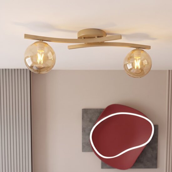 Emibig OPUS 2 MOKKA AMBER - Moderner Deckenleuchte für stilvolle Beleuchtung