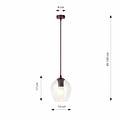 Emibig Emibig ISTAR 1 BURGUND TRANSPARENT - Lámpara colgante moderna para cualquier espacio