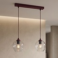 Emibig Emibig ISTAR 2 BURGUND TRANSPARENT - Modern pendant lamp for stylish lighting