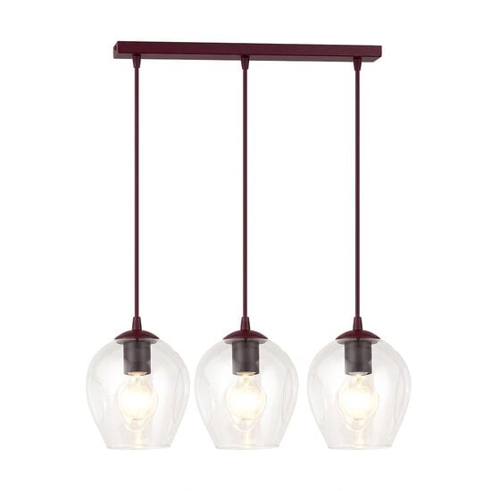 Emibig Emibig ISTAR 3 BURGUND TRANSPARENT - Lampe suspendue moderne pour un éclairage élégant