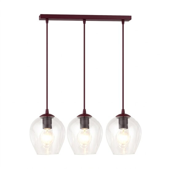 Emibig Emibig ISTAR 3 BURGUND TRANSPARENT - Modern pendant lamp for stylish lighting