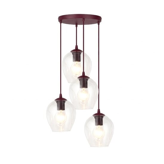Emibig Emibig ISTAR 4PREM BURGUND TRANSPARENT - Modern pendant lamp for stylish lighting
