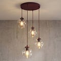 Emibig Emibig ISTAR 4PREM BURGUND TRANSPARENT - Modern pendant lamp for stylish lighting